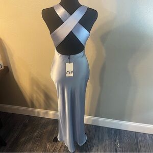grey denim dress zara White Halter Cowl Neck Mini Dress | Baby Phat